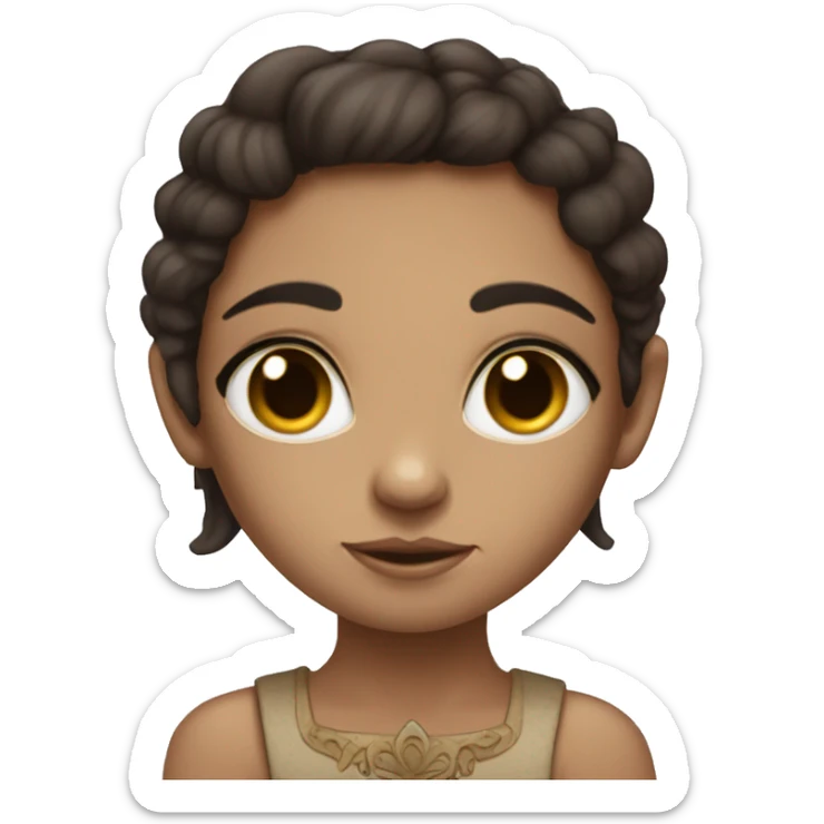 a Canadian sphinx with blue eyes, it is held by a girl with dark hair and brown eyes and hugs sticker