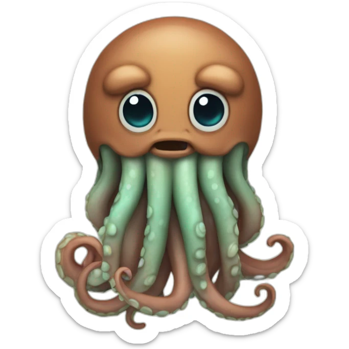 Cute  kraken sahring sticker