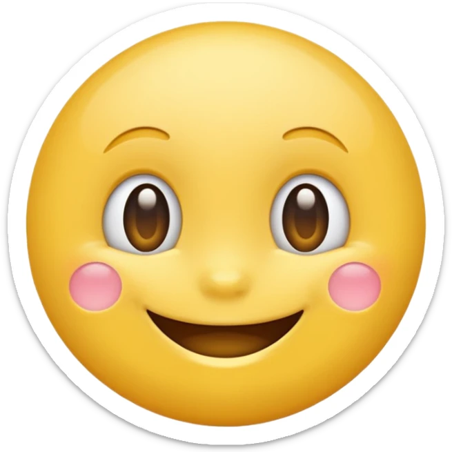 I'm making a website that generates English fairy tales, and I want to create an emoji to use for greeting in the intro. I want it to have a round, cute, and bubbly look that children will love. Please make a fitting emoji. sticker