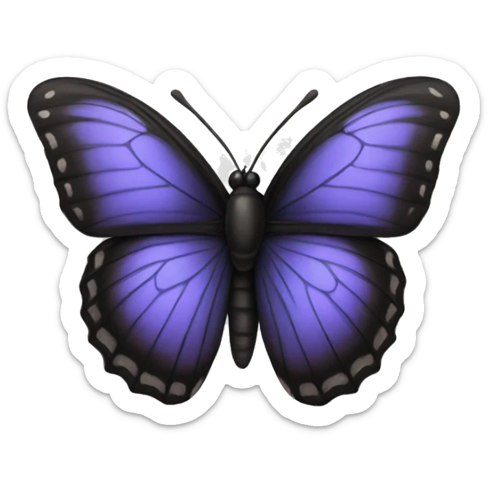 Black butterfly sticker