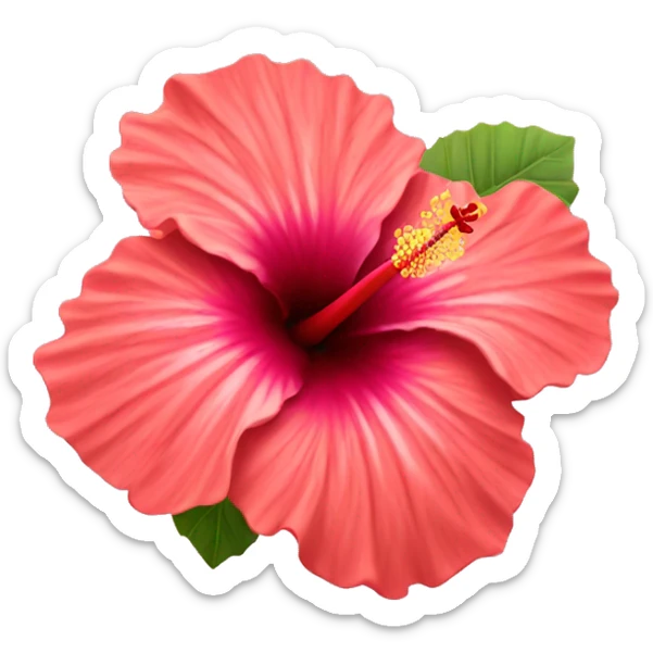 Hibiscus flower sticker