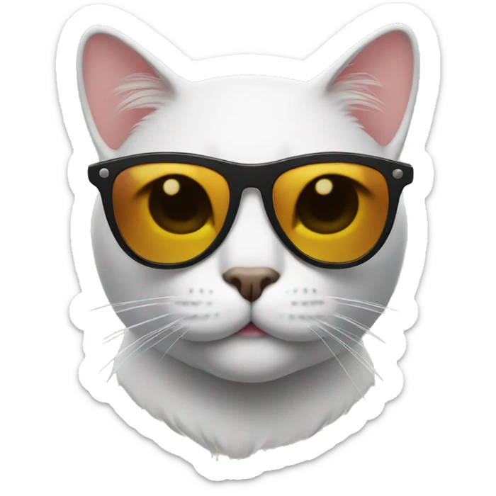 Cat with sunglasses sticker
