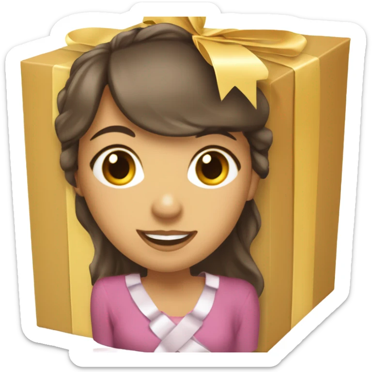 Une femme qui prépare des box cadeaux emballée avec des beaux rubans  sticker