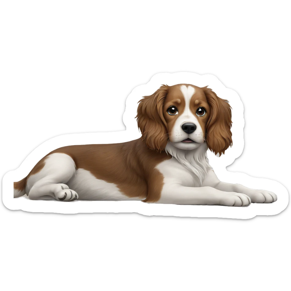 dog portrait with blurry backdrop sticker