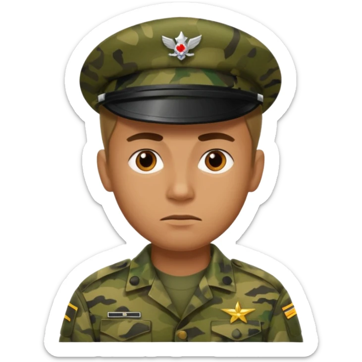 I want an emoji for a male filipino special action force officer camouflage uniform sticker