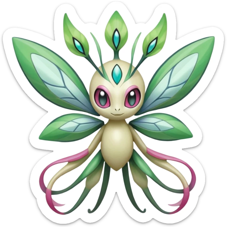 Meloetta-Palkia-Celebi-Pokémon-Fakémon-fusion-hybrid-creature sticker