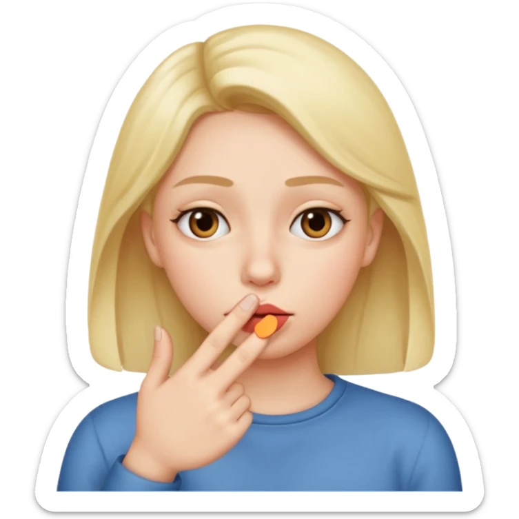 add-a-finger-in-front-of-the-pursed-lips-to-clearly-show-the-shushing-gesture sticker