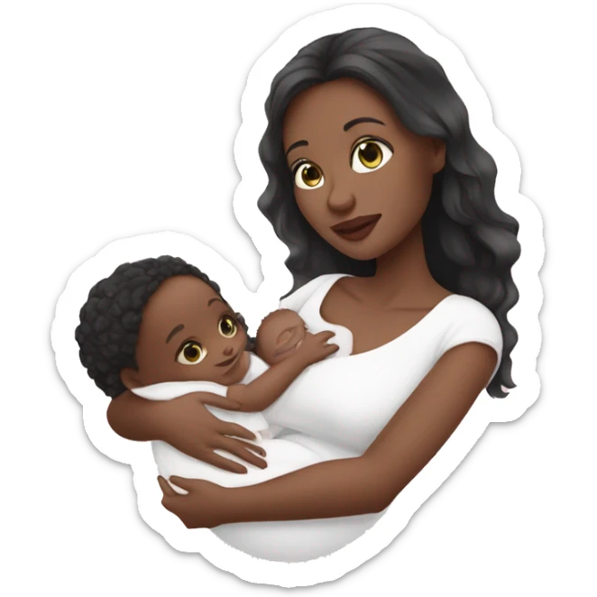 mom holding newborn baby girl with blue eyes and white skin baby dark hair white skin newborn girl pink sticker
