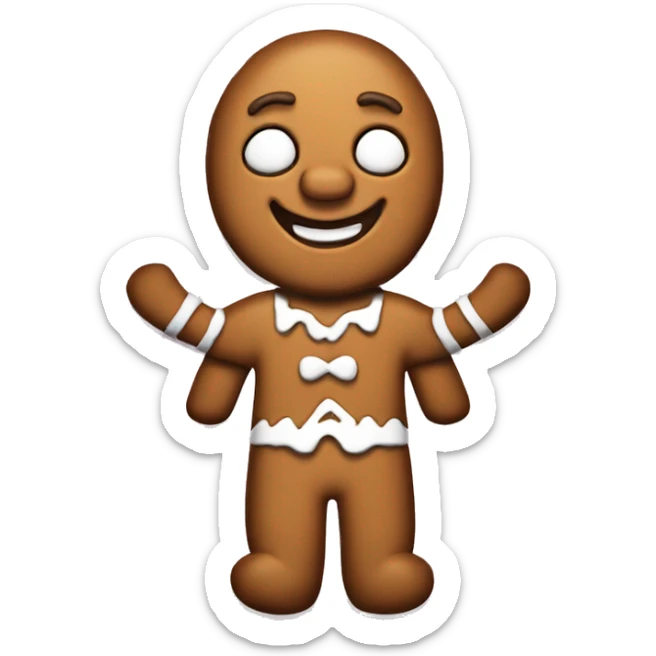 gingerbread cookies in the form of a man from the cartoon Shrek sticker
