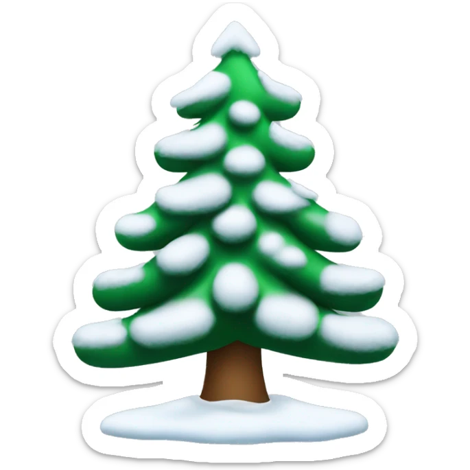 Christmas tree with snow sticker