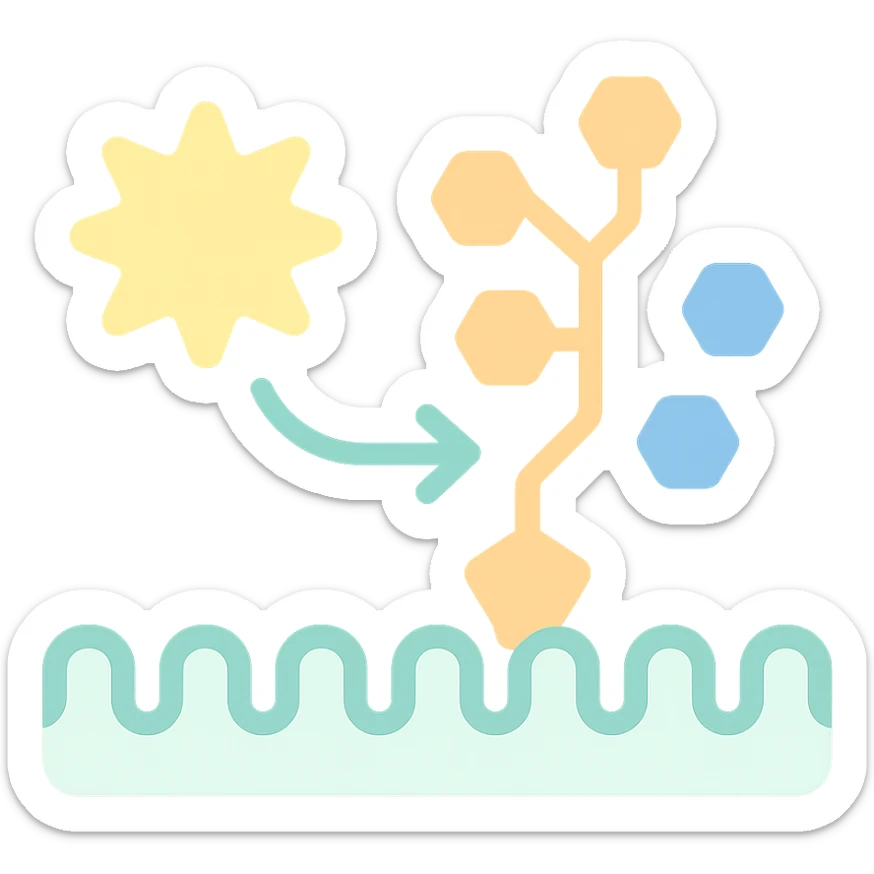 Ultra-detailed illustration of enzyme digestion: amylase breaking starch into sugars near a cell membrane. Clean white background, no text. Scientific but simple sticker