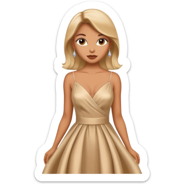 A woman wearing a glamour dress looks sexy and looks like a tart  sticker