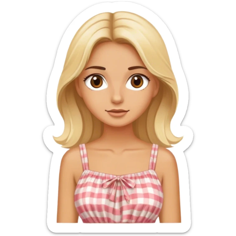 Pretty blonde model, brown eyes, honeymoon traveling in italy sticker