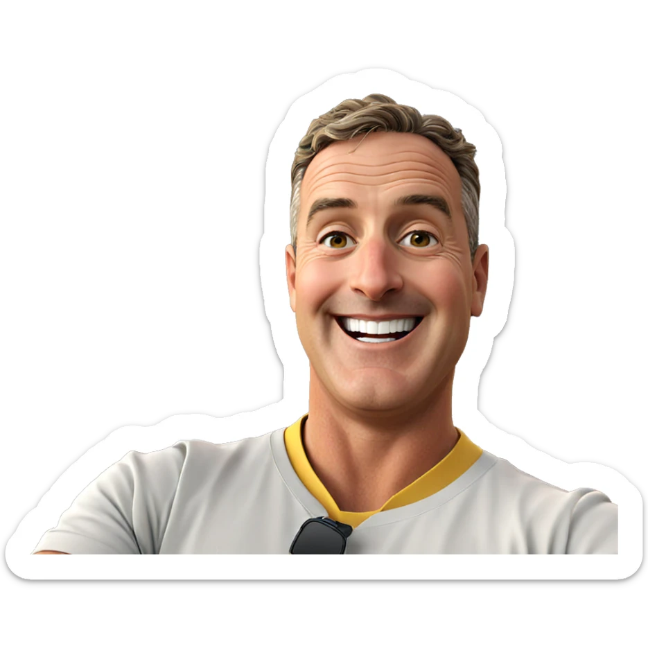 smiling boy in sunglasses sticker