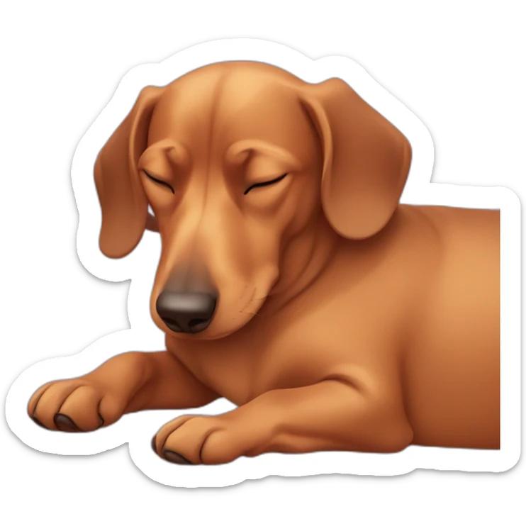dachshund sleep sticker