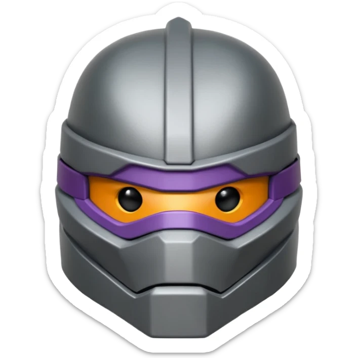 master shredder's helmet from teenage mutant ninja turtles, no eyes or face, just the helmet and related material, lets make it a silhouette.  The last one is best.  lets make it more realistic to the movie sticker