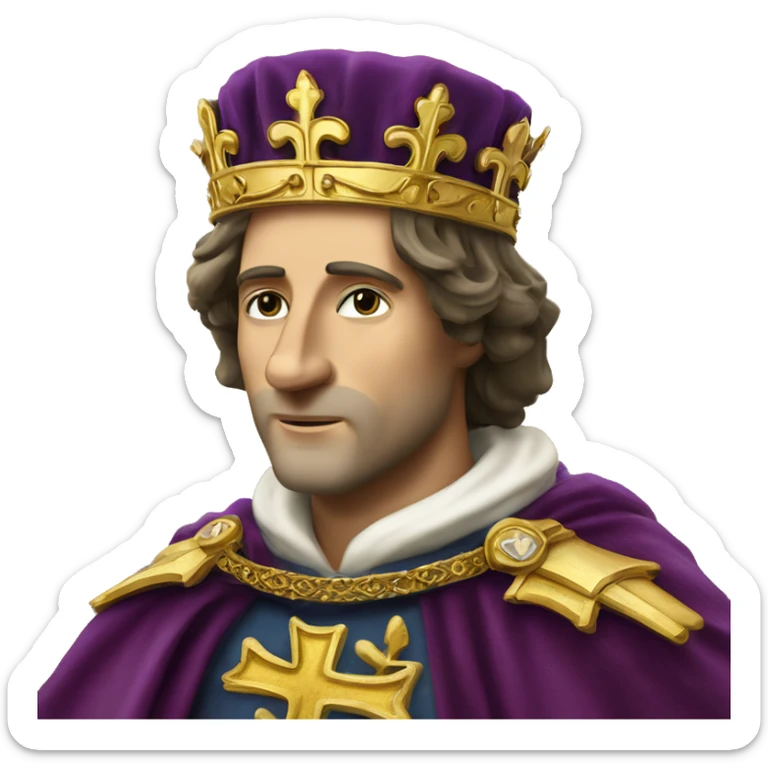 Louis IX French King he is a holly man of Catholic Church  sticker