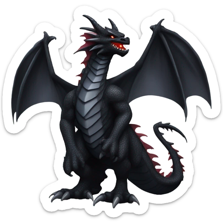 Black dragon sticker