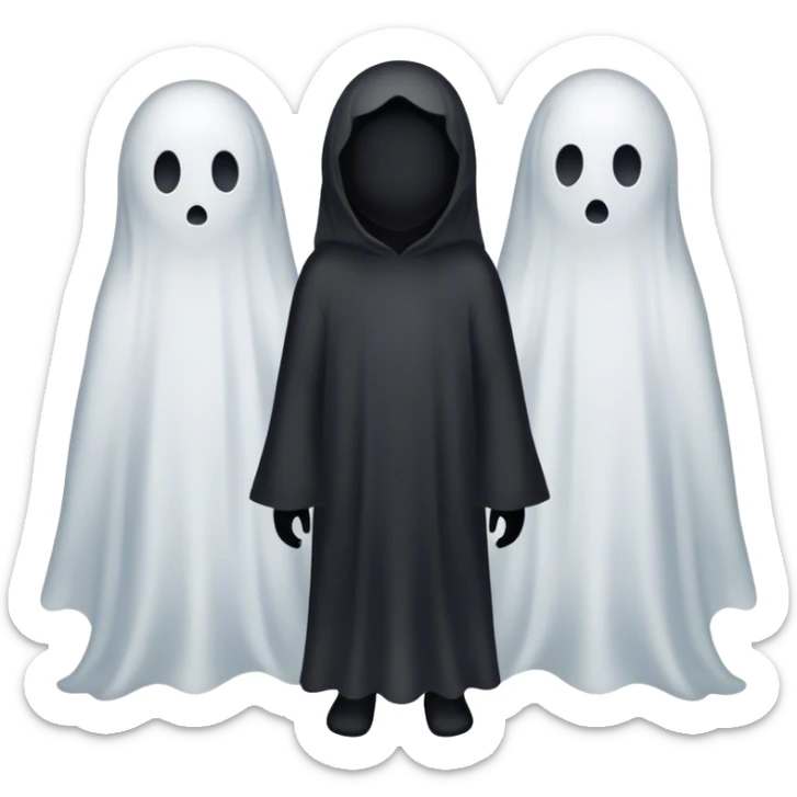  A silhouette of a person with faint, ghost-like childhood figures inside their body, representing how memories are stored deep within, even if they are not consciously accessible. sticker