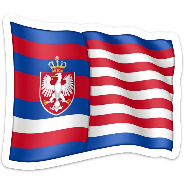 A flag of republic of srpska just colors red blue and white that's it sticker