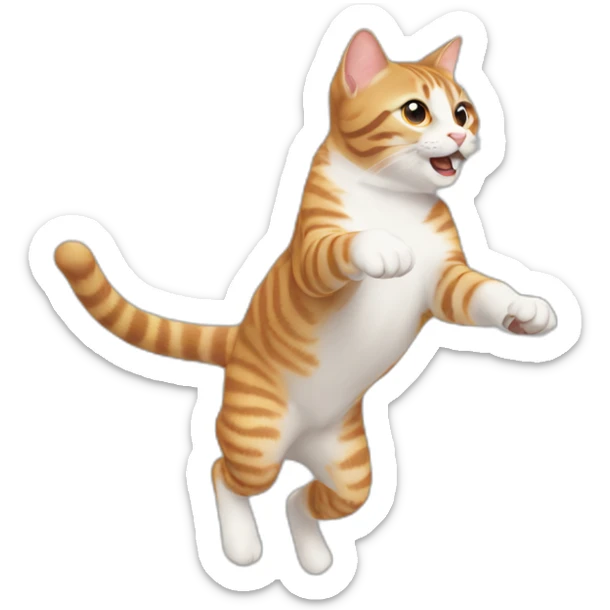 jumping-cat sticker