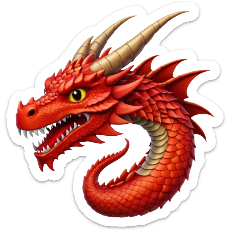 Red dragon sticker