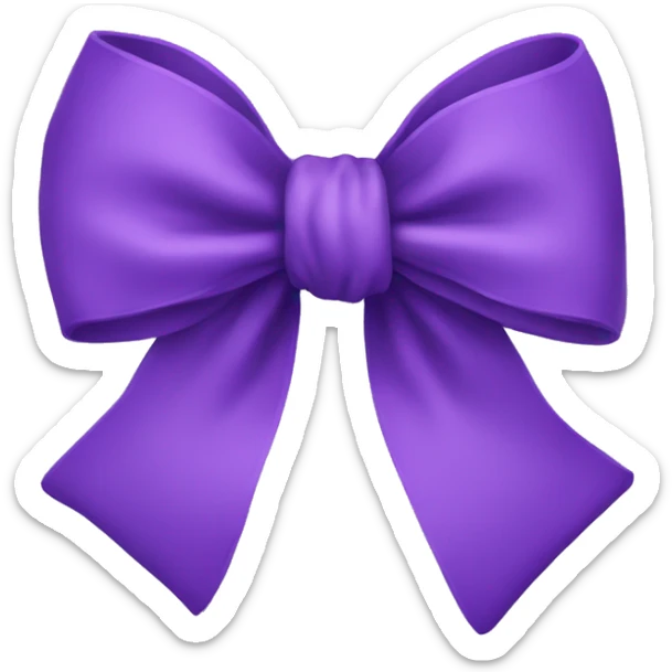 purple bow sticker