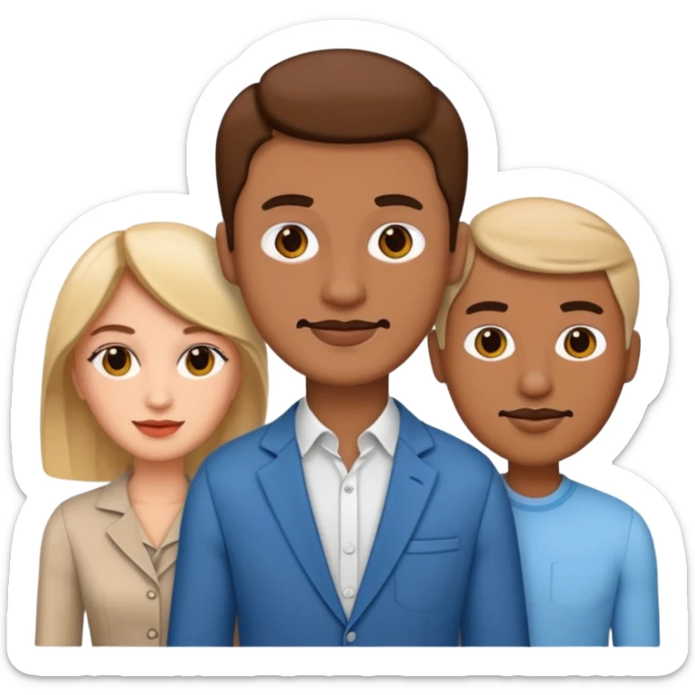 man reike moters ir vyro emogi veido generavimo su paper doll kotimizacija sticker