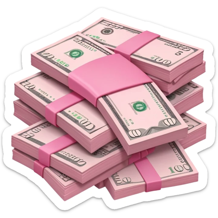 pink money sticker