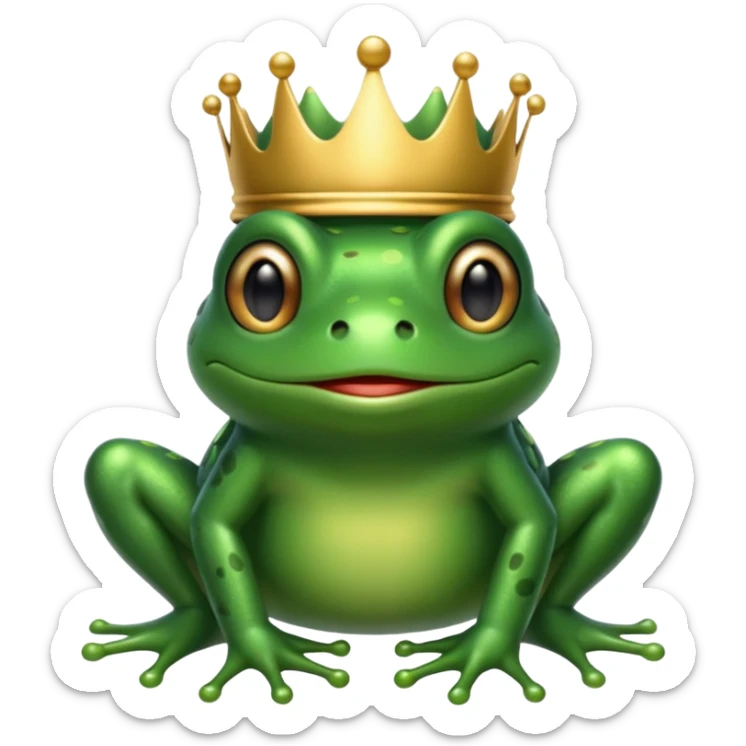 tạo cho tôi emoji tạo hình của công chúa trong hoàng tử ếch sticker