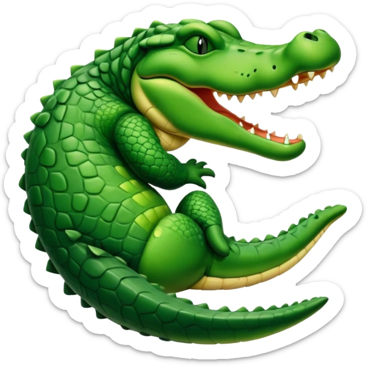 Alligator sleeping sticker