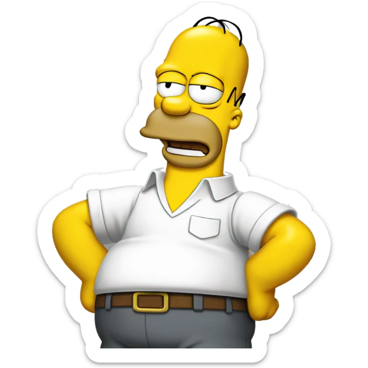 homer simpson sticker