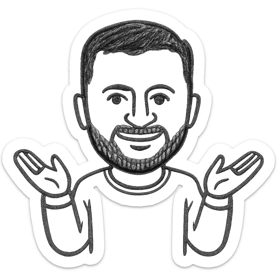 Emoji of Vladimir Zelensky waist-length, arms and shoulders within frame sticker