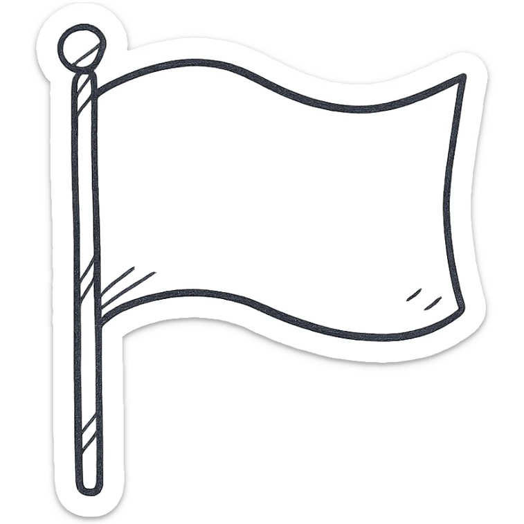 white flag sticker