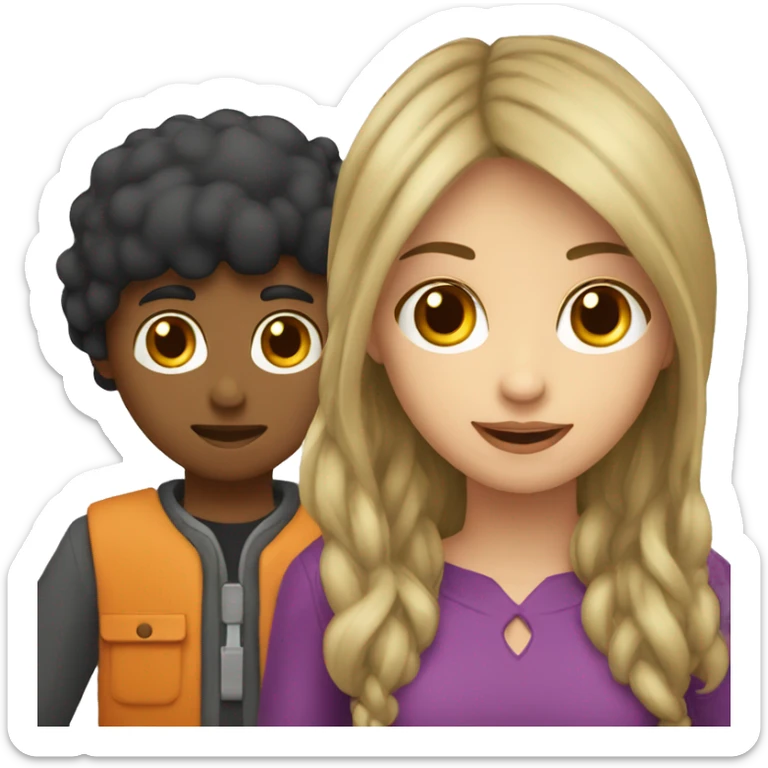 Un jeune homme qui vient de sortir avec une jeune femme sticker