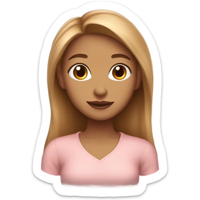 peach Skin color ,Female,Cute light brown hair,Core daddy’s girl sticker