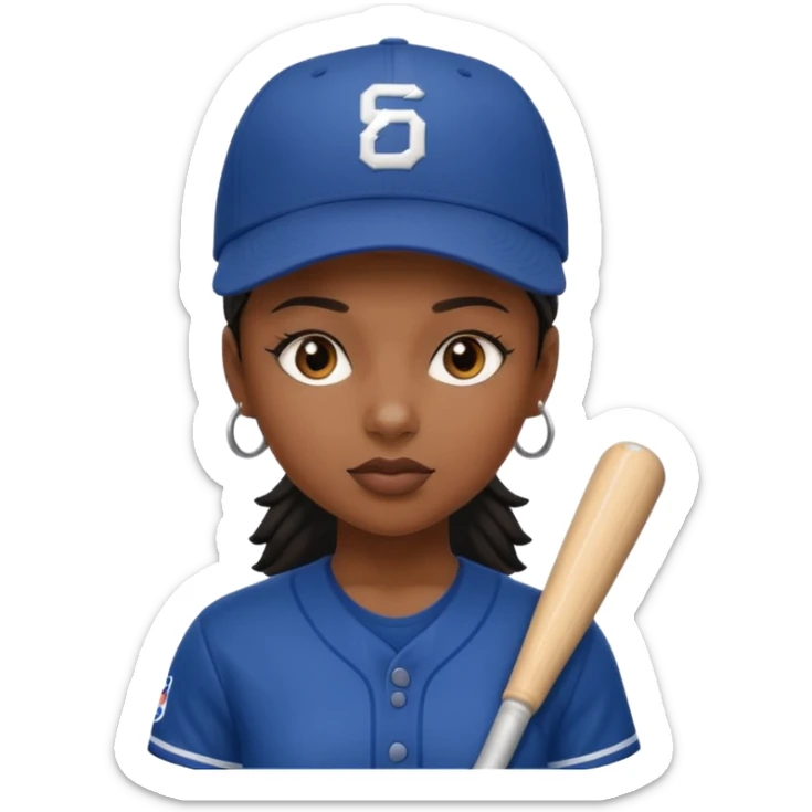 black girl Bold, edgy, confident, sporty, fearless, striking, urban, statement-making sticker