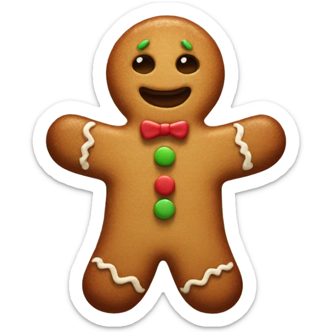 gingerbread man sticker