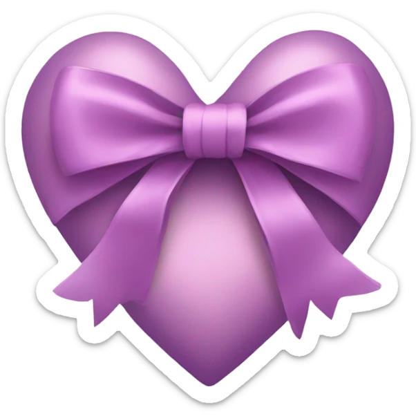Heart with bow sticker