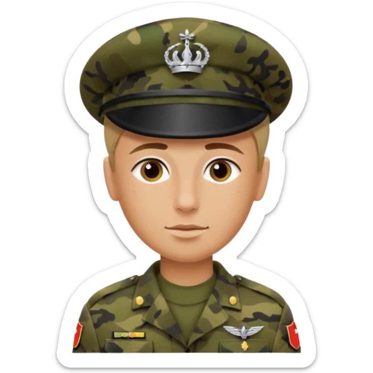 salotiertem Soldaten in Tarnfarbe und den SAS Buchstaben auf der Mütze und Uniform sticker