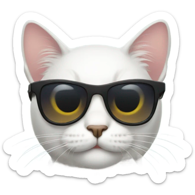 Cat with sunglasses sticker