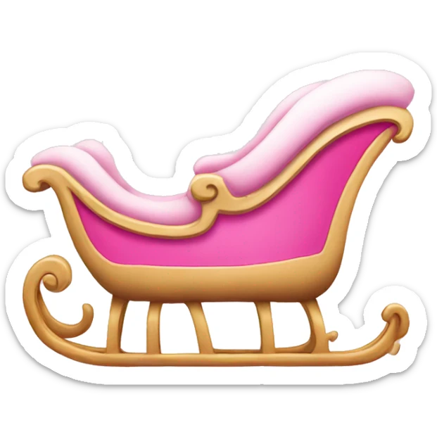 pink sleigh sticker