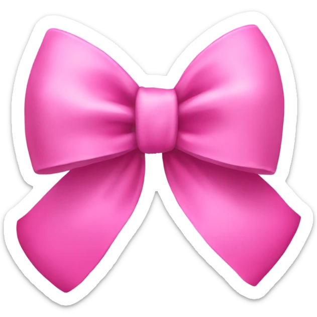 Pink bow sticker