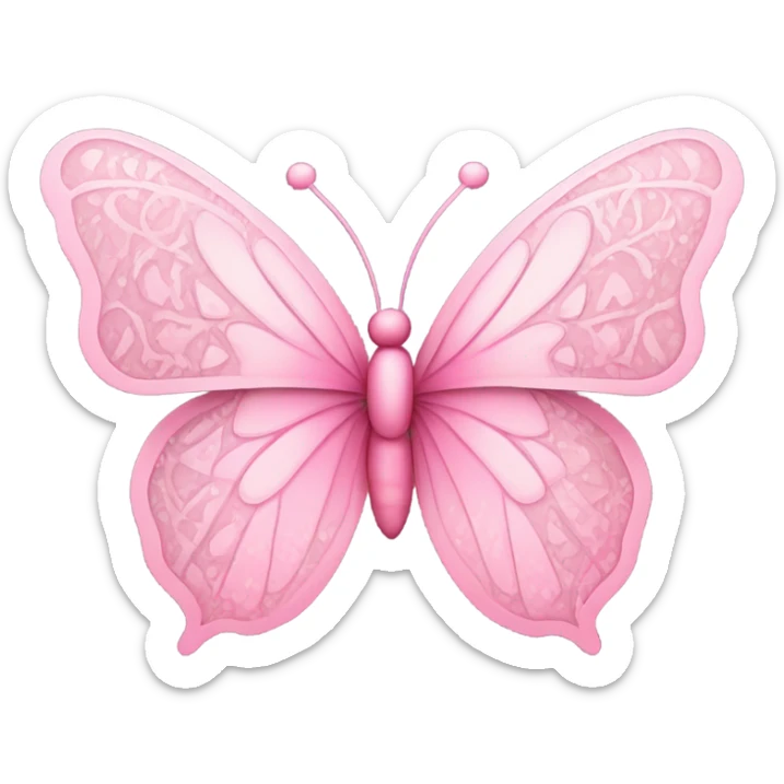 Pink butterfly sticker