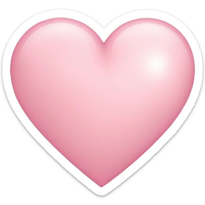 light pink heart sticker