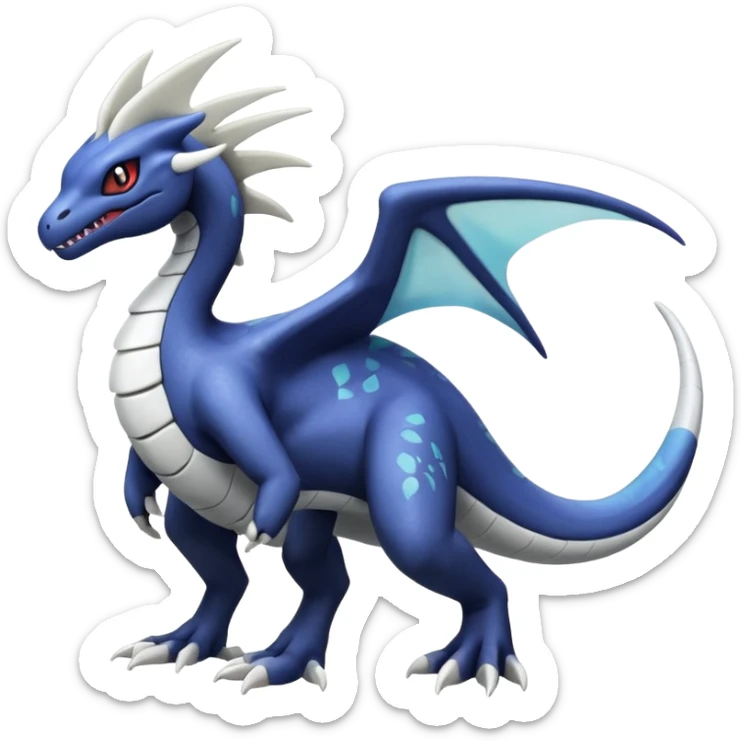 Lugia-Salandit-Silvally-Fakémon-hybrid-creature (full body)  sticker