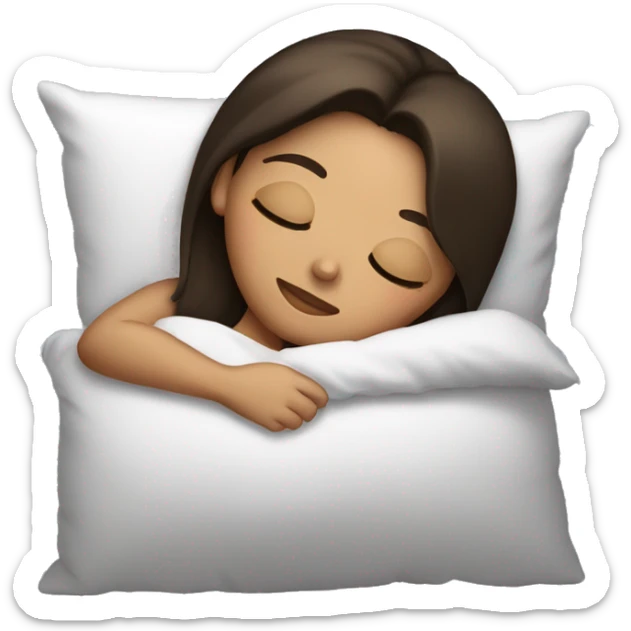 brunette girl sleeping sticker
