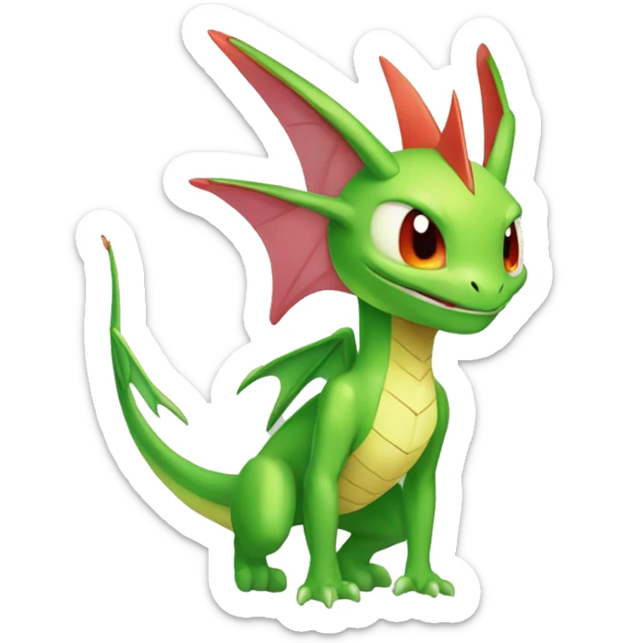 Full body cute edgy shiny colorful Fairy-Flygon-Scyther-grovyle sticker