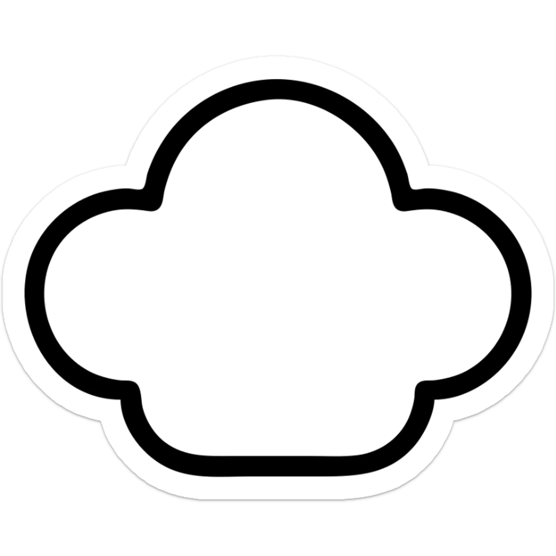 облако 4 выступами sticker