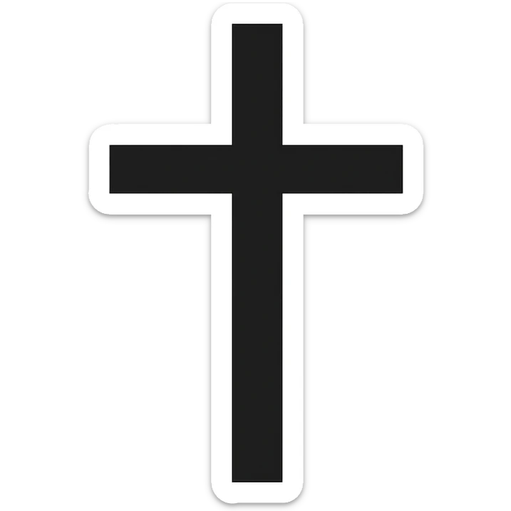Latin cross sticker